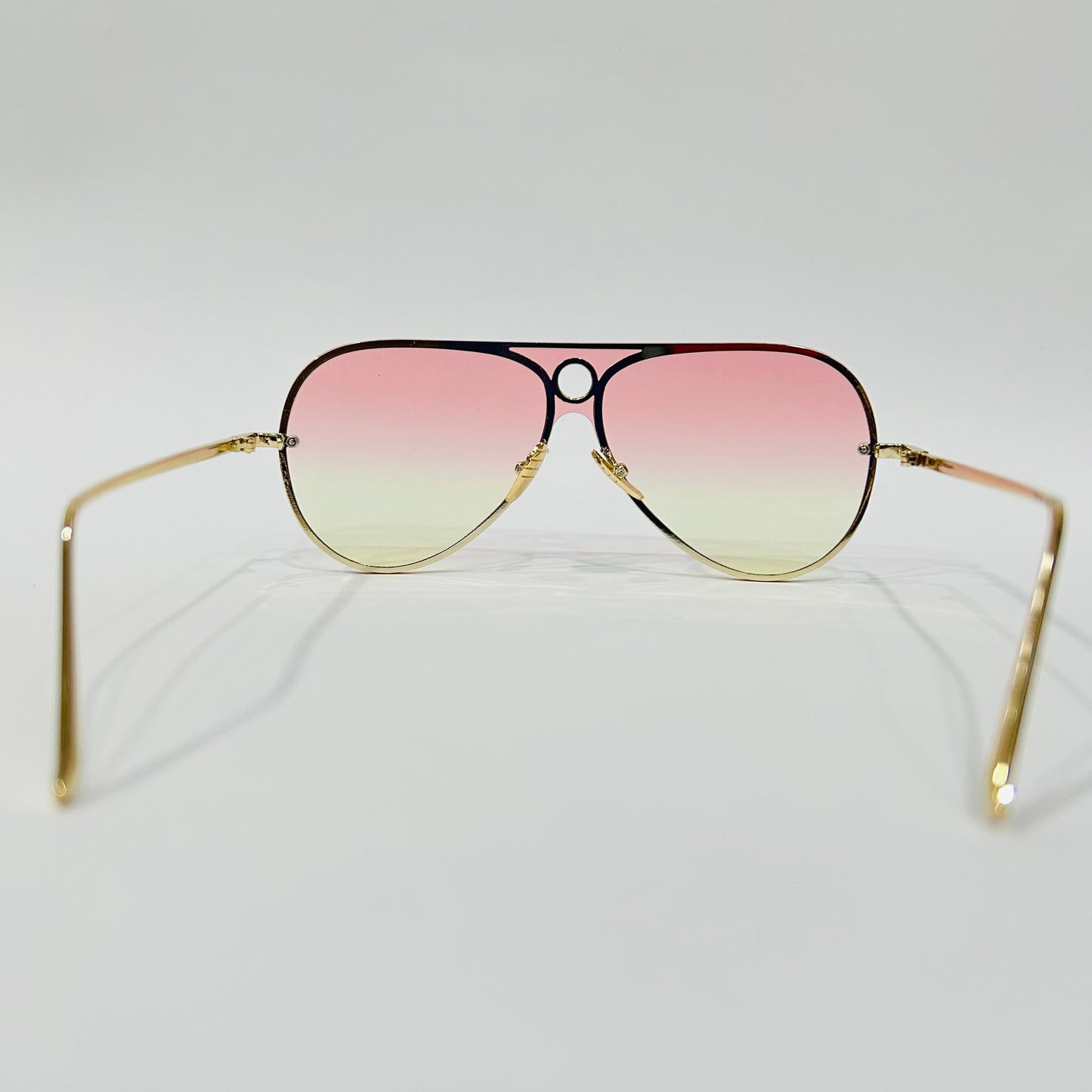 Frame Glasse Pink & White Mirror