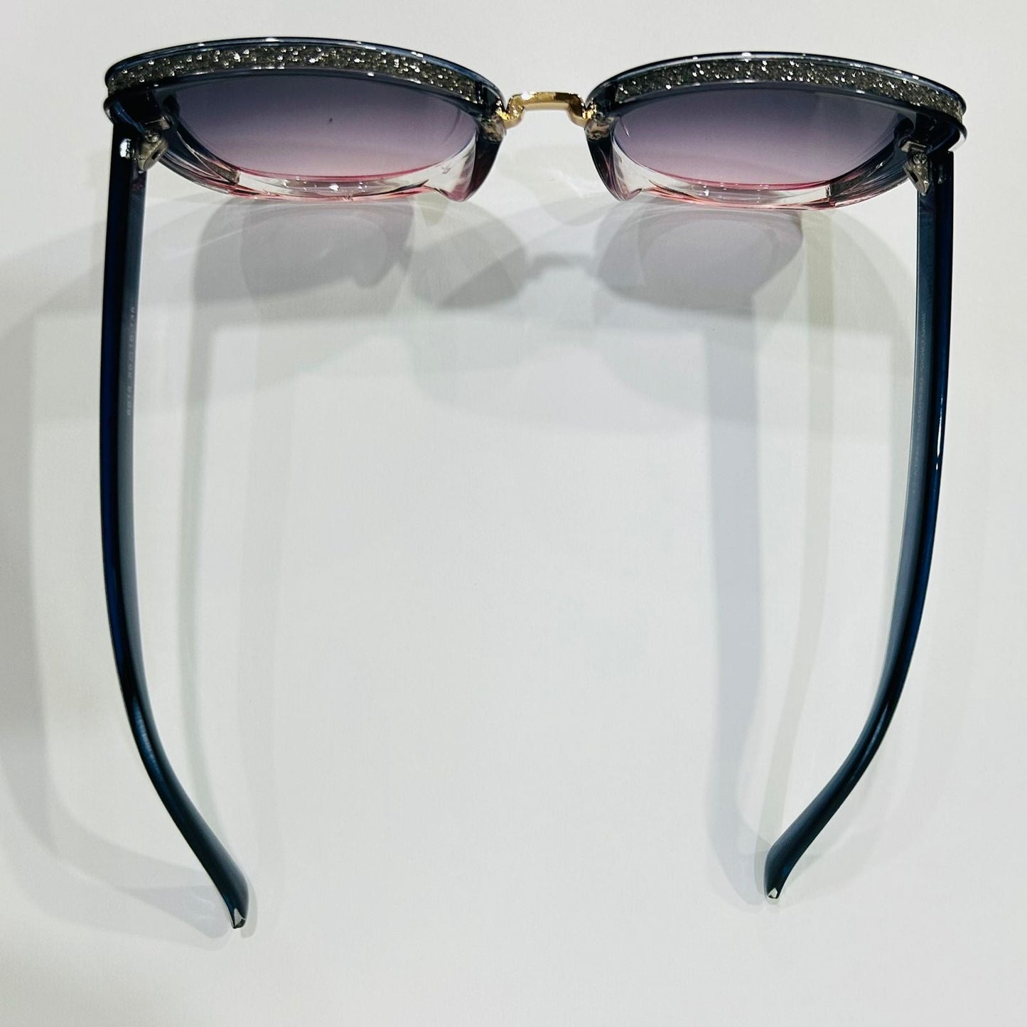 Elegant Black & Grey Diamond-Studded Eyewear-Trendy Glasses For Girls