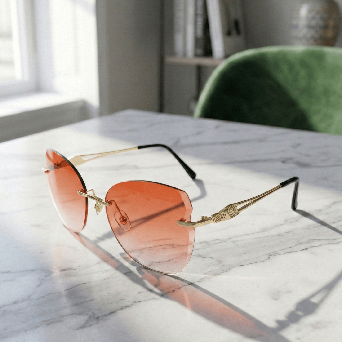 Elegant Lightweight Rimless Sunglasses