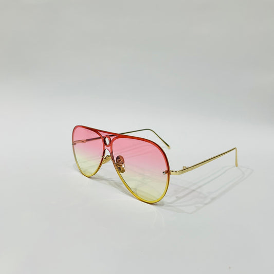 Frame Glasse Pink & White Mirror