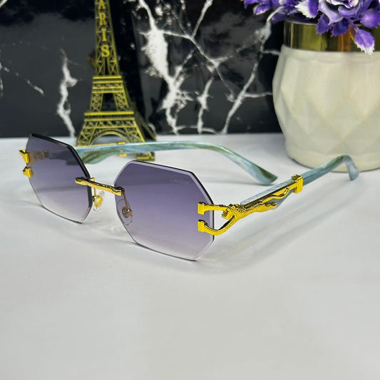 Luxury Rimless Octagon Sunglasses
