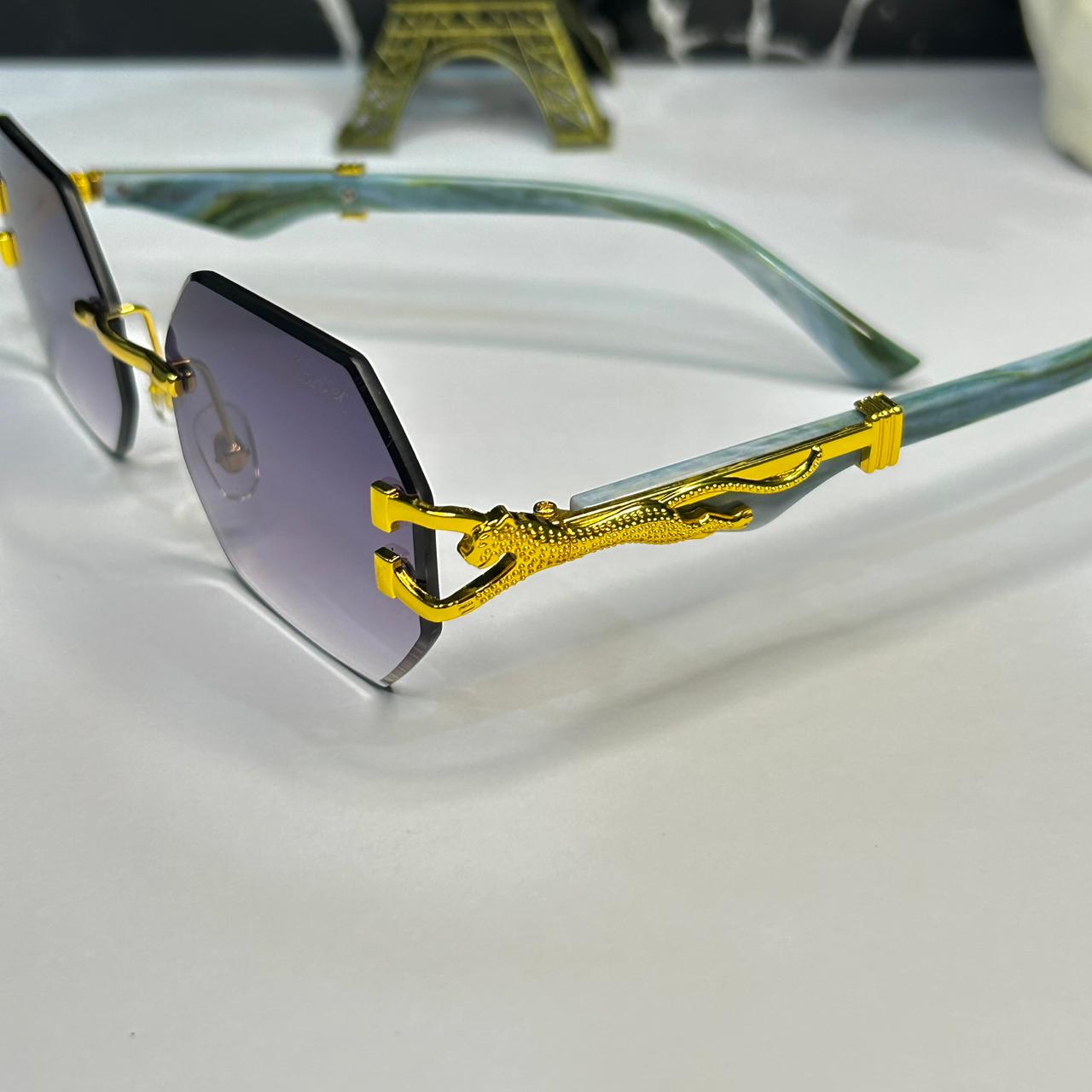Luxury Rimless Octagon Sunglasses