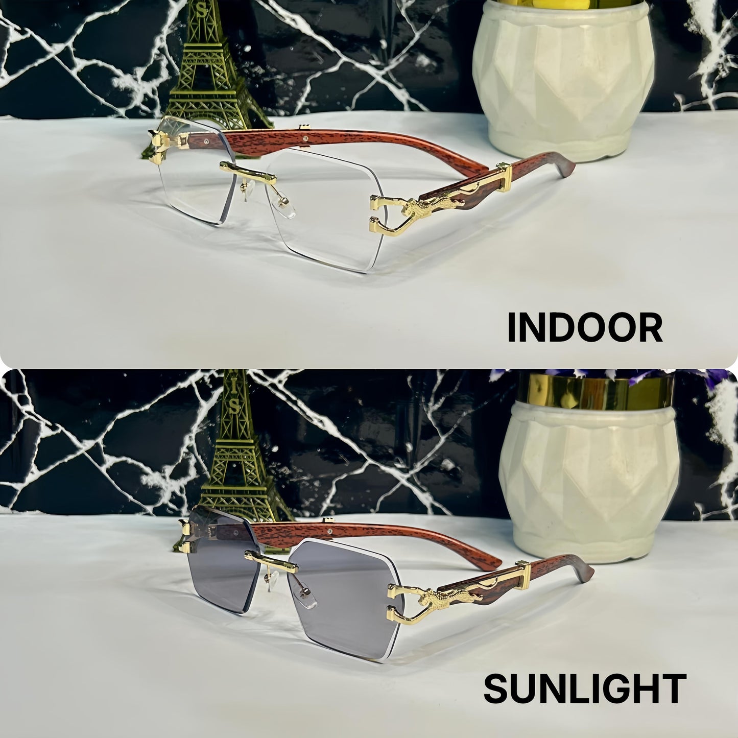 Solar Magic Cheetah Glasses (Transition Grey)